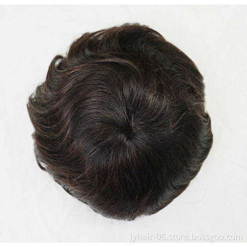 New Arrival men toupee Human hair material thin skin toupee in stock, hd full lace humanhair toupee for men